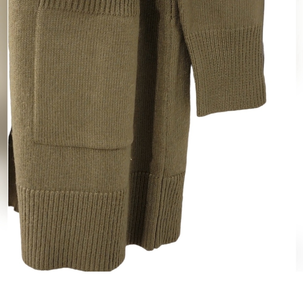 NWT‼️ Michael Kors Cream and Army Green Open Front Cardigan - Picture 5 of 7